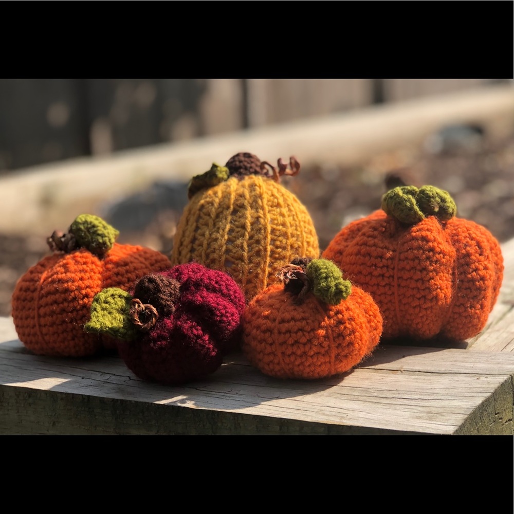 Handmade Crochet Pumpkin Home Decor